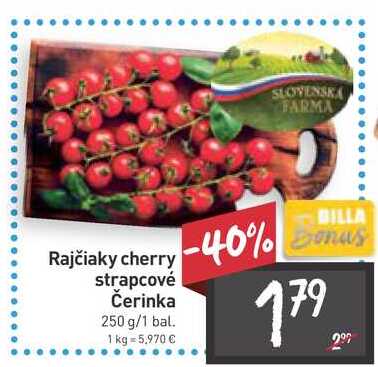 Rajčiaky cherry strapcové Čerinka 250g
