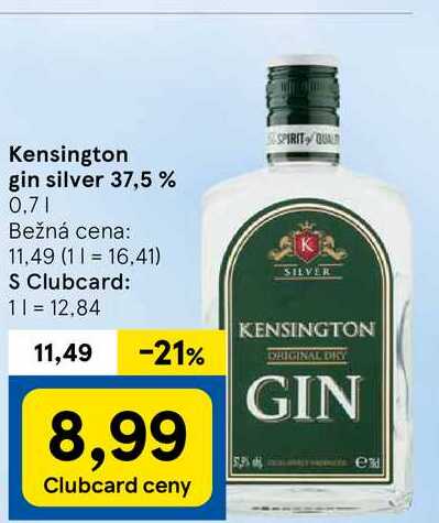 Kensington gin silver 37,5 % 0.7l