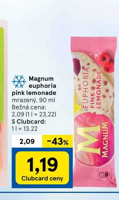 Magnum euphoria pink lemonade mrazený 90 ml 