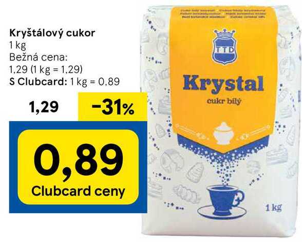 Kryštálový cukor, 1 kg 