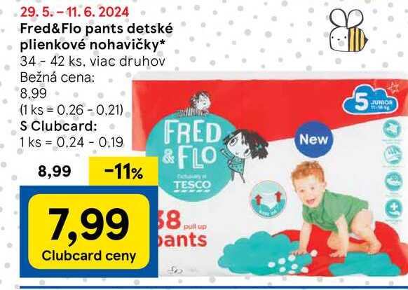 Fred&Flo pants detské plienkové nohavičky, 34-42 ks