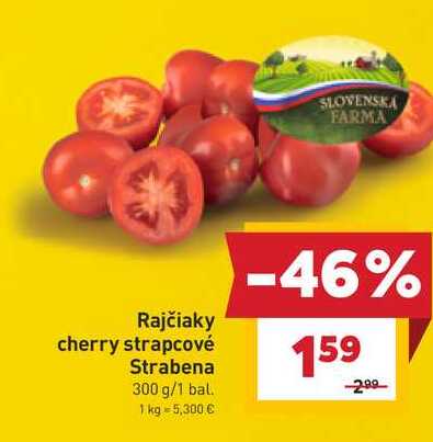 Rajčiaky cherry strapcové Strabena 300 g