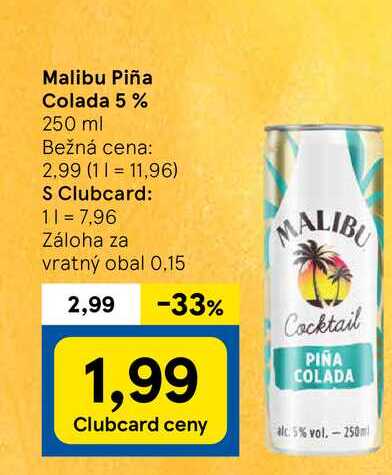 Malibu Piña Colada 5% 250 ml 
