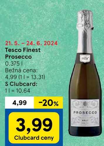 Tesco Finest Prosecco, 0,375 l