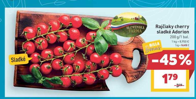 Rajčiaky cherry sladké Adorion 200 g