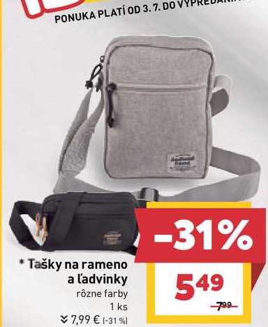 Tašky na rameno a l'advinky rôzne farby 1 ks