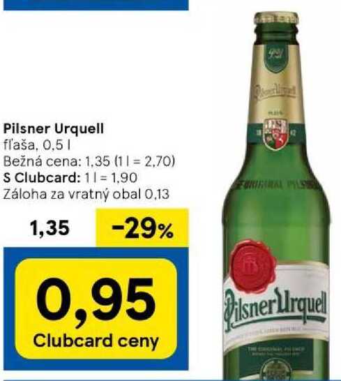 Pilsner Urquell, 0,5 l v akcii