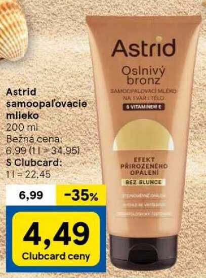 Astrid samoopaľovacie mlieko, 200 ml