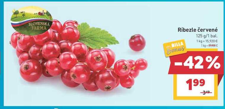 Ríbezle červené 125 g/1 bal.