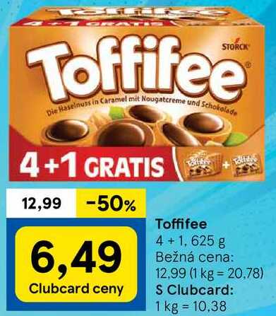 Toffifee, 4+1, 625 g