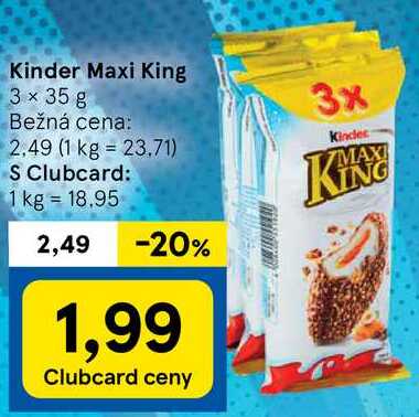 Kinder Maxi King, 3x 35 g