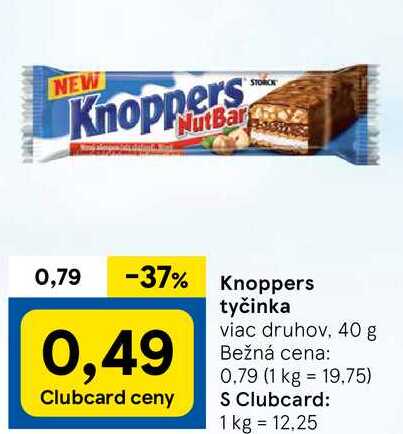 Knoppers tyčinka, 40 g