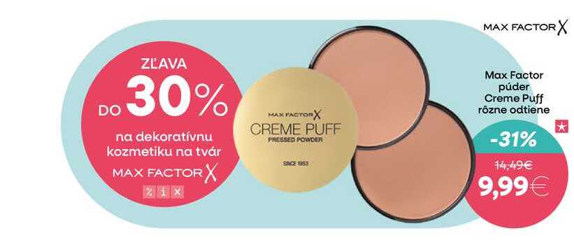 Max Factor púder Creme Puff rôzne odtiene 