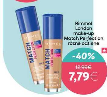 Rimmel London make-up Match Perfection rôzne odtiene