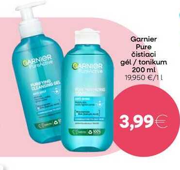 Garnier Pure čistiaci gél / tonikum 200 ml 