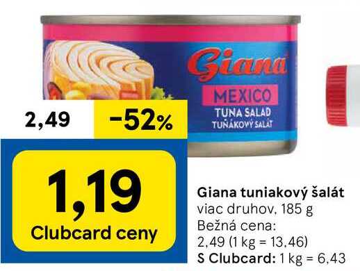 Giana tuniakový šalát, 185 g