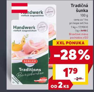 Tradičná šunka 100 g