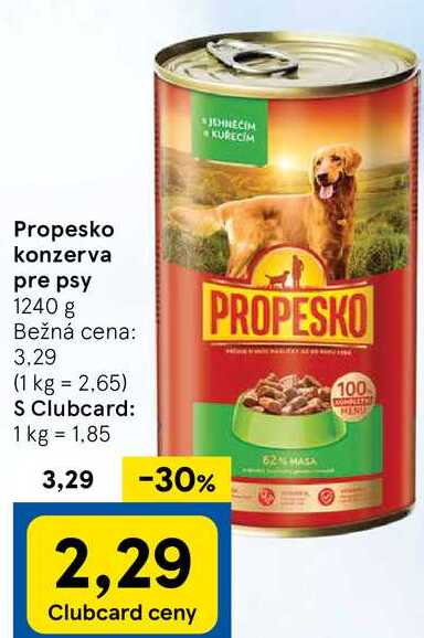 Propesko konzerva pre psy, 1240 g 