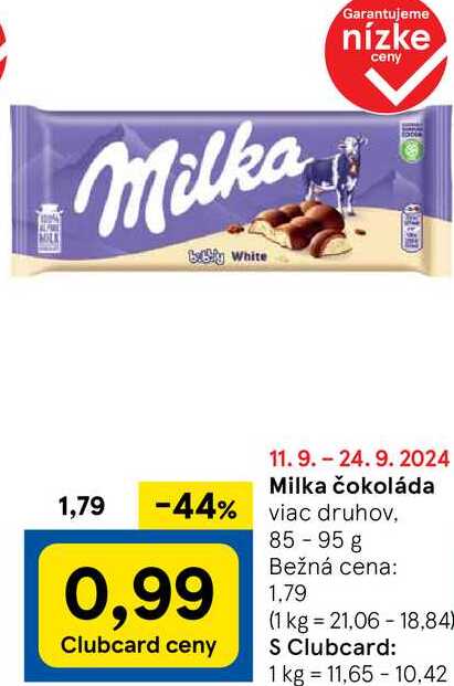 Milka čokoláda , 85-95 g