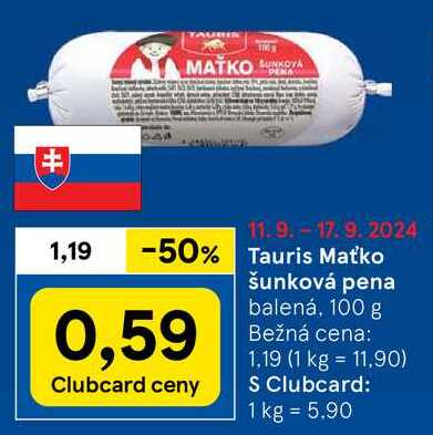 Tauris Maťko šunková pena, 100 g 