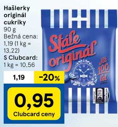 Hašlerky originál cukríky, 90 g 