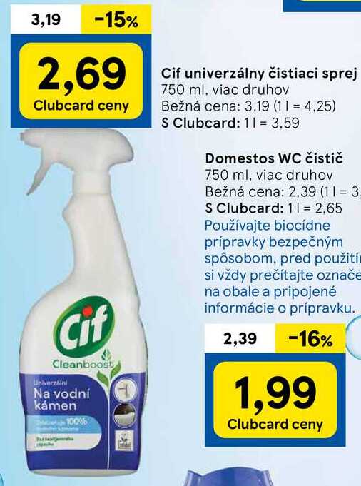 Cif univerzálny čistiaci sprej, 750 ml