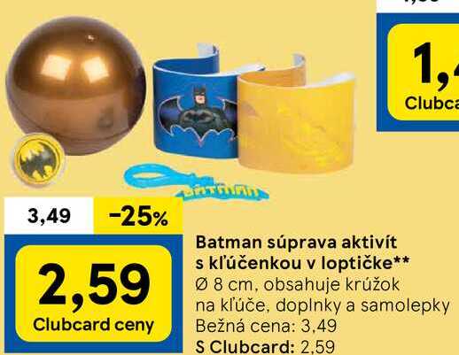 Batman súprava aktivít s kľúčenkou v loptičke