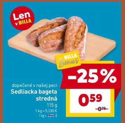 Sedliacka bageta stredná 115 g 