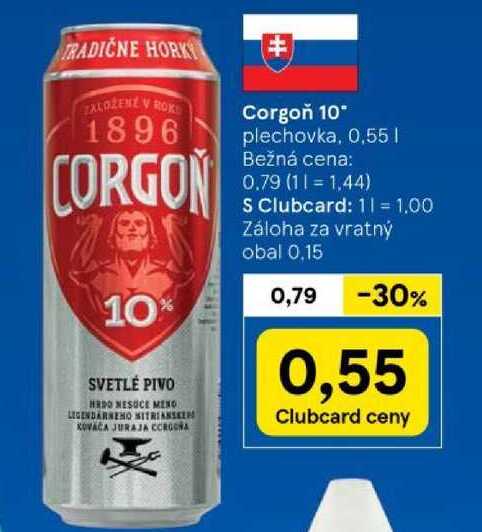 Corgoň 10 plechovka, 0,55l