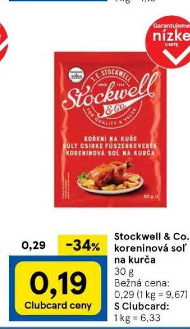 Stockwell & Co. koreninová sol' na kurča 30 g 