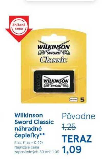 Wilkinson Sword Classic náhradné čepieľky 5 ks