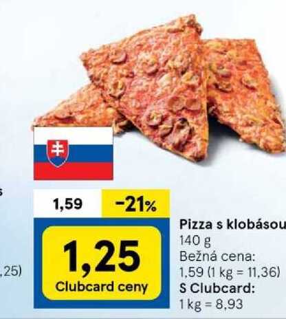 Pizza s klobásou 140 g 