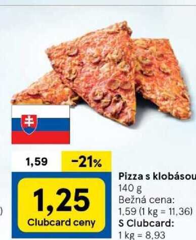 Pizza s klobásou 140 g 