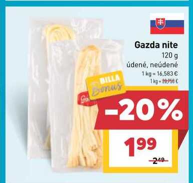 Gazda nite 120 g údené, neúdené 