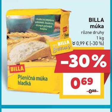 BILLA múka rôzne druhy 1 kg
