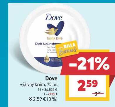 Dove výživný krém, 75 ml 