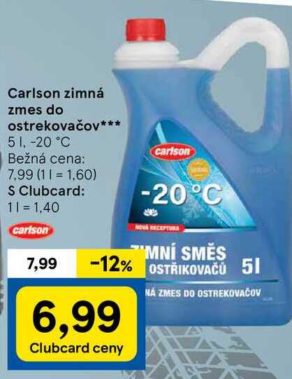 Carlson zimná zmes do ostrekovačov 5l, -20 °C