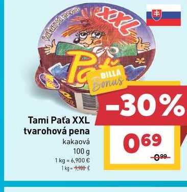 Paťa XXL tvarohová pena kakaová 100 g