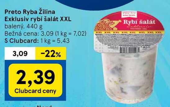 Preto Ryba Žilina Exklusiv rybí šalát XXL, 440 g