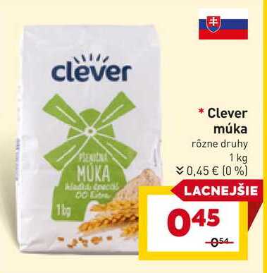 Clever múka rôzne druhy 1 kg 