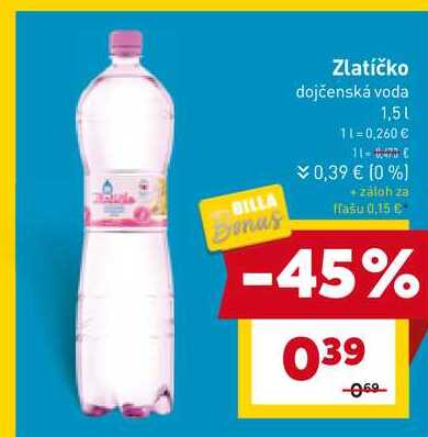 Zlatíčko dojčenská voda 1,5l