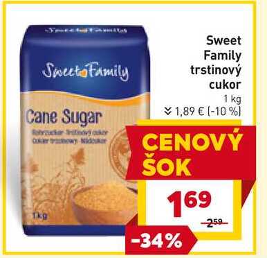 Sweet Family trstinový cukor 1 kg 