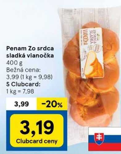 Penam Zo srdca sladká vianočka, 400 g