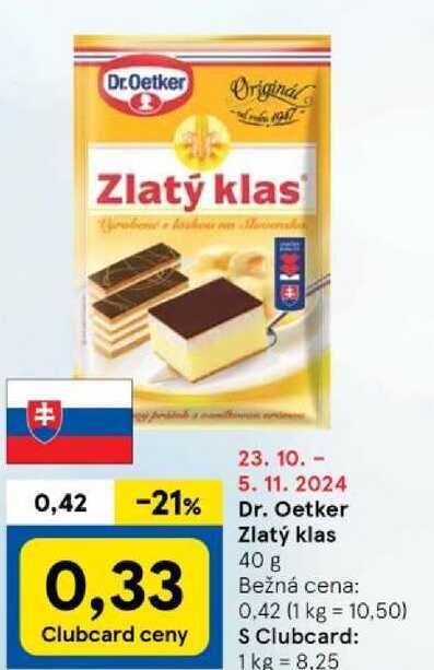 Dr. Oetker Zlatý klas, 40 g