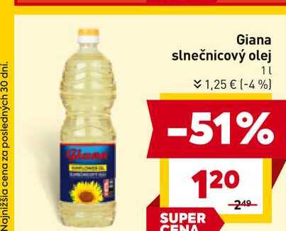 Giana Olej slnečnicový 1l