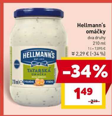 Hellmann's Tatárska omáčka 210 ml