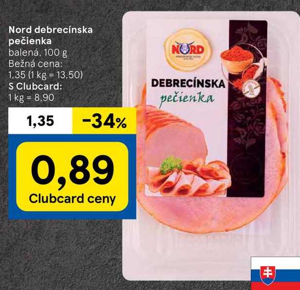 Nord debrecínska pečienka, 100 g