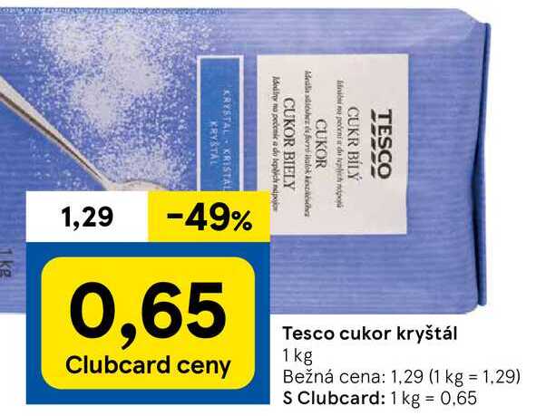 Tesco cukor kryštál, 1 kg