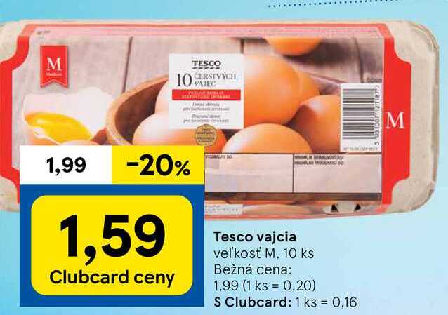 Tesco vajcia, 10 ks 