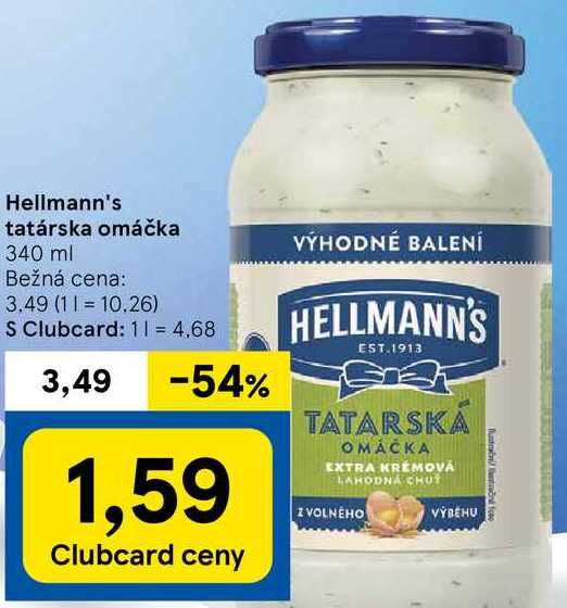 Hellmann's tatárska omáčka, 340 ml 